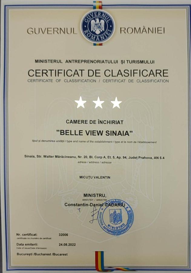 شقة Belle View Sinaia-Free Parking المظهر الخارجي الصورة